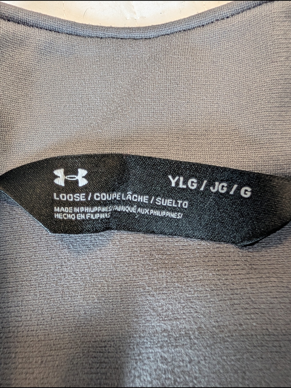 Boys Under Armour Gray Zip-Up Hoodie with Orange Logo Youth Large - Picture 7 of 7